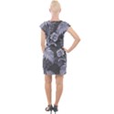 Curtain Ornament Flowers Leaf Cap Sleeve Bodycon Dress View2