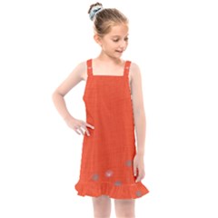 Dandelion Wishes - Red Kids  Overall Dress by WensdaiAmbrose