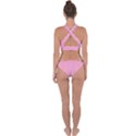 Pink Gingham Cross Back Hipster Bikini Set View2