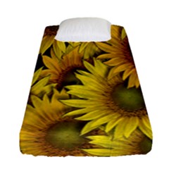 Surreal Sunflowers Fitted Sheet (single Size) by retrotoomoderndesigns