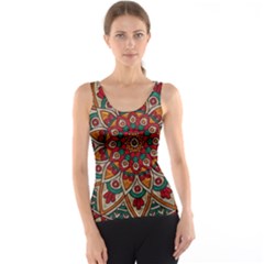 Mandala - Red & Teal  Tank Top by WensdaiAmbrose