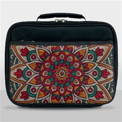 Mandala - Red & Teal Lunch Bag by WensdaiAmbrose