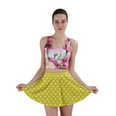 Yellow Polka Dot Mini Skirt by retrotoomoderndesigns