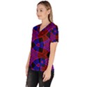 Pattern Line Women s V-Neck Scrub Top View2