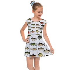 Ml 71 Fish Of North America Kids  Cap Sleeve Dress by ArtworkByPatrick