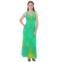 Kaleidoscope Background Sleeveless Velour Maxi Dress by Mariart