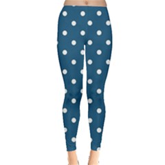 Polka Dot - Turquoise  Leggings  by WensdaiAmbrose