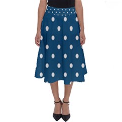 Polka Dot - Turquoise  Perfect Length Midi Skirt by WensdaiAmbrose