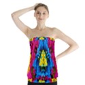 Flowers Kaleidoscope Mandala Strapless Top View1