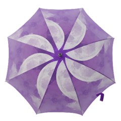 Purple Sky Star Moon Clouds Hook Handle Umbrellas (small) by Mariart