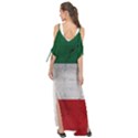 Flag Patriote Quebec Patriot red green white grunge Separatism Maxi Chiffon Cover Up Dress View2