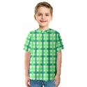 Sweet Pea Green Gingham Kids  Sport Mesh Tee View1