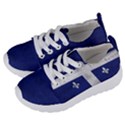 Flag Quebec Drapeau grunge fleur de lys blue and white Kids  Lightweight Sports Shoes View2