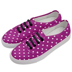 Polka Dots In Purple Women s Classic Low Top Sneakers by WensdaiAmbrose