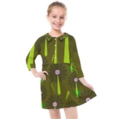 Zappwaits Kids  Quarter Sleeve Shirt Dress by zappwaits