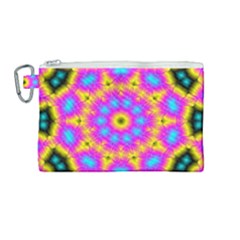 Background Fractal Structure Canvas Cosmetic Bag (medium) by Pakrebo