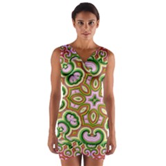 Fractal Art Pictures Digital Art Wrap Front Bodycon Dress by Pakrebo