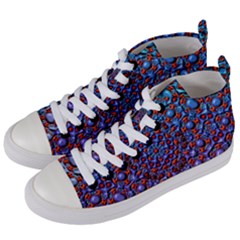 Tile Background Image Pattern 3d Women s Mid-top Canvas Sneakers by Pakrebo