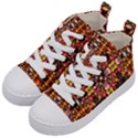 Tile Background Image Creativity Kids  Mid-Top Canvas Sneakers View2