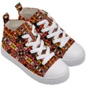 Tile Background Image Creativity Kids  Mid-Top Canvas Sneakers View3