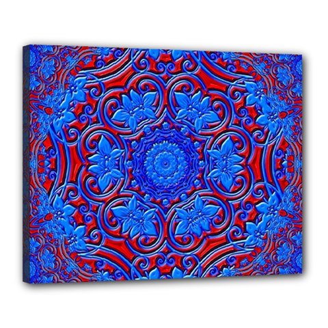 Background Fractals Surreal Design Art Canvas 20  X 16  (stretched) by Pakrebo