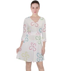 Flower Background Nature Floral Ruffle Dress by Mariart