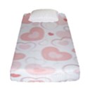 Pastel Pink Hearts Fitted Sheet (Single Size) View1