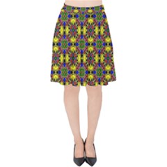 Background Image Ornament Velvet High Waist Skirt by Pakrebo