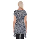 Black And White Abstract Short Sleeve Side Drop Tunic View2