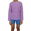 Purple Gingham Kids  Long Sleeve Swimwear View1