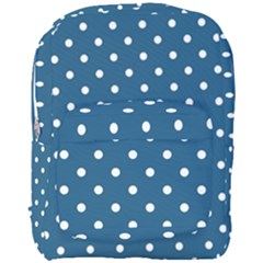 Turquoise Polka Dot Full Print Backpack by retrotoomoderndesigns