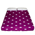 Fuschia Polka Dot Fitted Sheet (King Size) View1