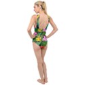 Tropical Adventure Cross Front Low Back Swimsuit View2