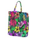 Neon Hibiscus Giant Grocery Tote View1