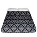 Black And White Filigree Fitted Sheet (King Size) View1