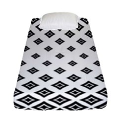 Black And White Tribal Fitted Sheet (single Size) by retrotoomoderndesigns