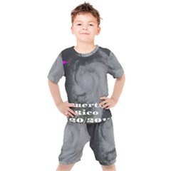 Survivor Of Hurricane Maria Puerto Rico Kids  Tee And Shorts Set by StarvingArtisan