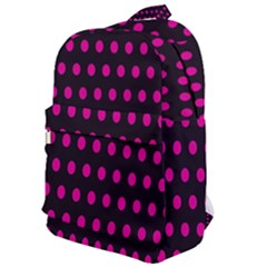 Pink Black Polka Dots Classic Backpack by retrotoomoderndesigns