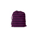 Pink Black Polka Dots Drawstring Pouch (XS) View2