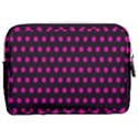 Pink Black Polka Dots Make Up Pouch (Medium) View2