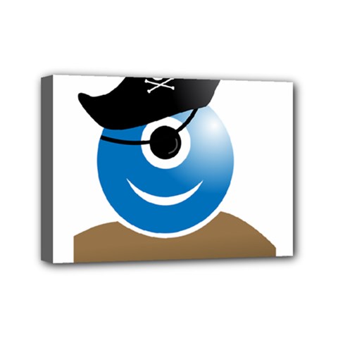 Alien One Eye Pirate Buccaneer Mini Canvas 7  X 5  (stretched) by Wegoenart