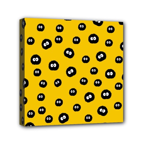 Totoro - Soot Sprites Pattern Mini Canvas 6  X 6  (stretched) by Valentinaart