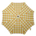 Gingham Duo Orange On Yellow Hook Handle Umbrellas (Medium) View1