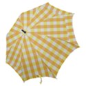 Gingham Duo Orange On Yellow Hook Handle Umbrellas (Medium) View2