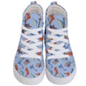 Dinosaurs - baby blue Kids  Hi-Top Skate Sneakers View1