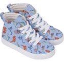 Dinosaurs - baby blue Kids  Hi-Top Skate Sneakers View3