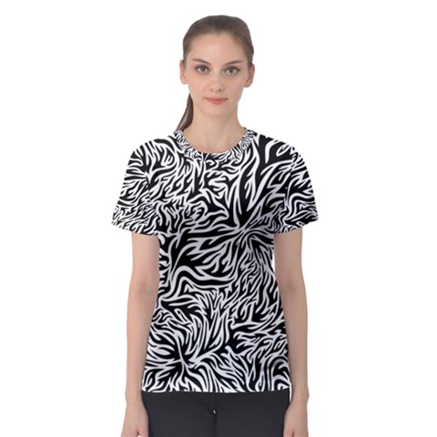 Flames Fire Pattern Digital Art Women s Sport Mesh Tee by Pakrebo