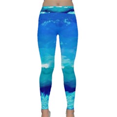 Blue Sky Artwork Drawing Painting Classic Yoga Leggings by Pakrebo