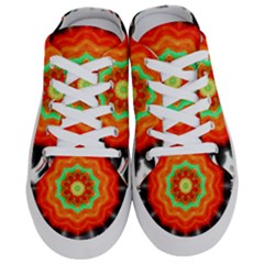 Abstract Kaleidoscope Colored Half Slippers by Pakrebo