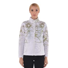 Flowers Background Leaf Leaves Winter Jacket by Mariart